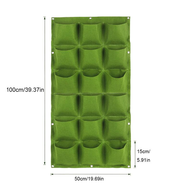 Low Maintenance Vertical Garden Planter Bag for Wall Mounting on Patio Balcony