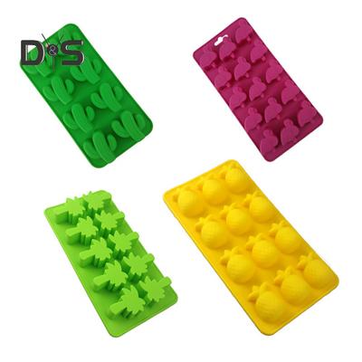 Wiederverwendbare Eiswürfelform, hitzebeständig, DIY, Ananas-Kokosnussbaum-Stil, Silikonform, Eisball-Maker für die Küche