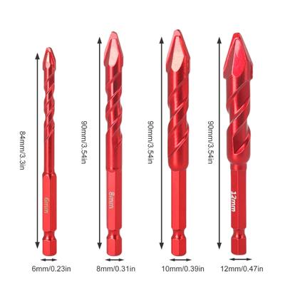 2/3/4/5Pcs Tile Bit Spades Drill Bit Set High Hardness Eccentric Drill Crooked Tip Eccentric Drill Bit Tilted Eccentric