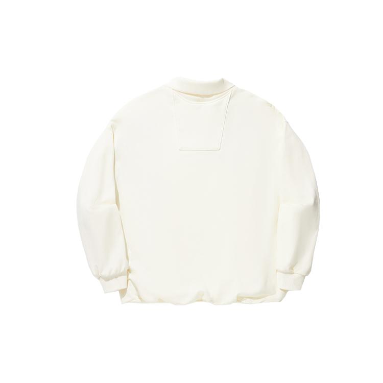 Li Ning Sweatshirts Unisex Ecru Lapel Moderate Other AWDU345-1