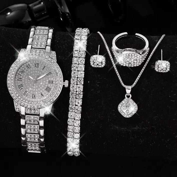 Digital Roman Pattern Women'S Watch Cornucopia Gypsy Rhinestone Diamond Bracelet Women'S Light Luxury Watch