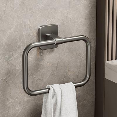 1/2 Stück Badezimmer-Handtuchringhalter aus Edelstahl, runder Badezimmer-Handtuchring, Wandhalterung, rundes Badezimmerregal, Badezimmer-Zubehör