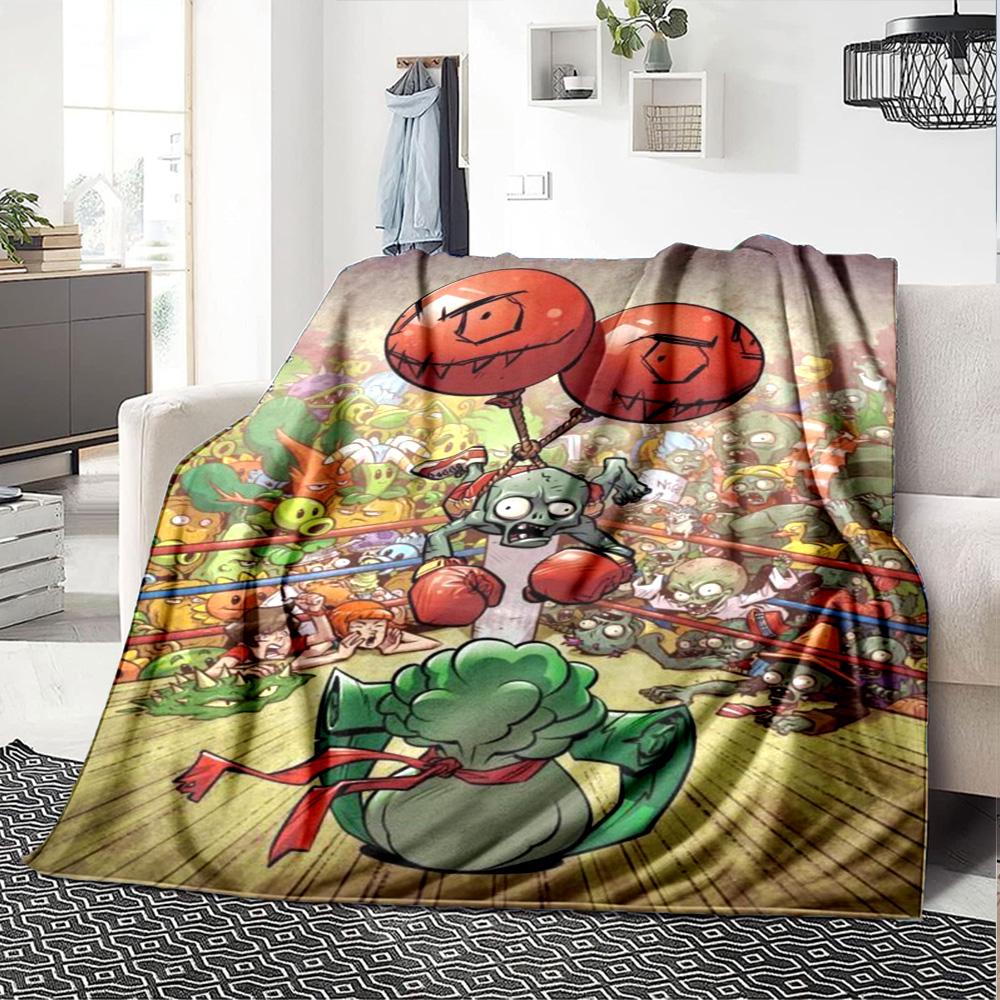 Plants Vs. Zombies Blanket Warmthful Decor Suitable for Livingroom Chair Picnics for All Occasions Modern Unique Gift for Family and Friends Camping