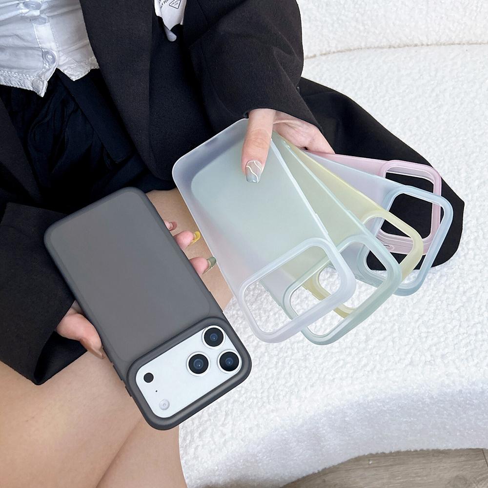 Carcasă Transparentă Culoare Bomboane de Lux Pentru iPhone Air 17 16 15 14 13 12 Pro Max Plus 16E Carcasă Moale din Silicon Mată Transparentă 16+