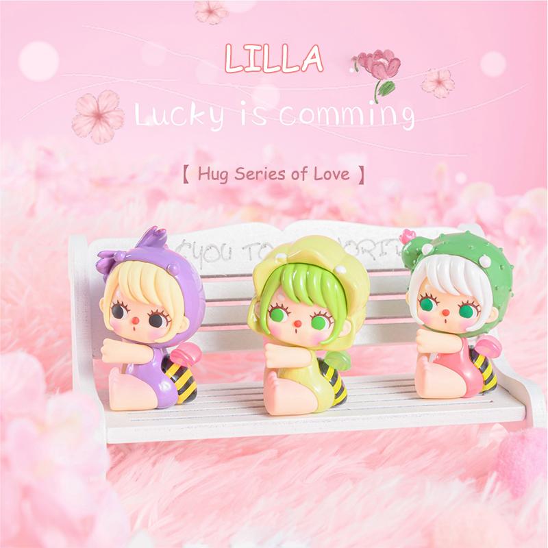Lilla Lucky Is Coming Loving Hug Series Blind Box Figures Mystery Box Mini Figure Ornament Toys
