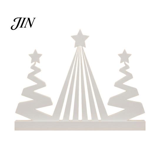 3D Printed Christmas Tree Abstract Figurine, Modern Minimalist Xmas Winter Decoration with Star Topper for Home, Office, Holiday Party Decor Office
