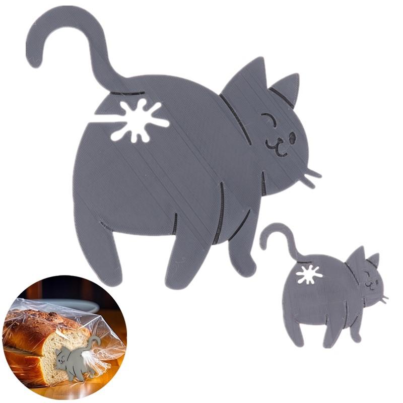 Funny Cat Bread Clip 3D Printed Bag Clip Bag Holder Novelty Kitchen Gadget For Cat Lovers Food Storage Home Decor