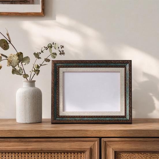 Vintage Photo Frame, Art Mat Picture Frame for Tabletop Display & Wall Mount, Decorative Frame for Studio Portrait Photos