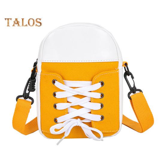 Women Canvas Crossbody Bag Casual Small Shoulder Bag Canvas Shoe Design Crossbody Purse for Daily Life Travel Commuting