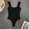 Lace One Piece Swimsuit for Women Solid Color Swimwear Bikini Monokini Beachwear with Adjustable Straps and Soft Lining