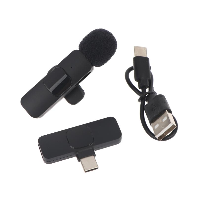 2.4G Portable Clip-on Wireless Microphone for Android Live Gaming Vlog Audio Video Recording Travel Vlog Use