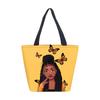 Borsa a Mano da Donna Ragazza Africana Borsa a Spalla Ragazza Borsa in Tela Stampata Tendenza Moda Borsa Tote di Grande Capacità
