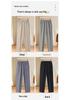 Summer Nine-Point Pants for Middle-Aged & Elderly Women - Loose Fit, Elastic High-Waist, Straight Leg