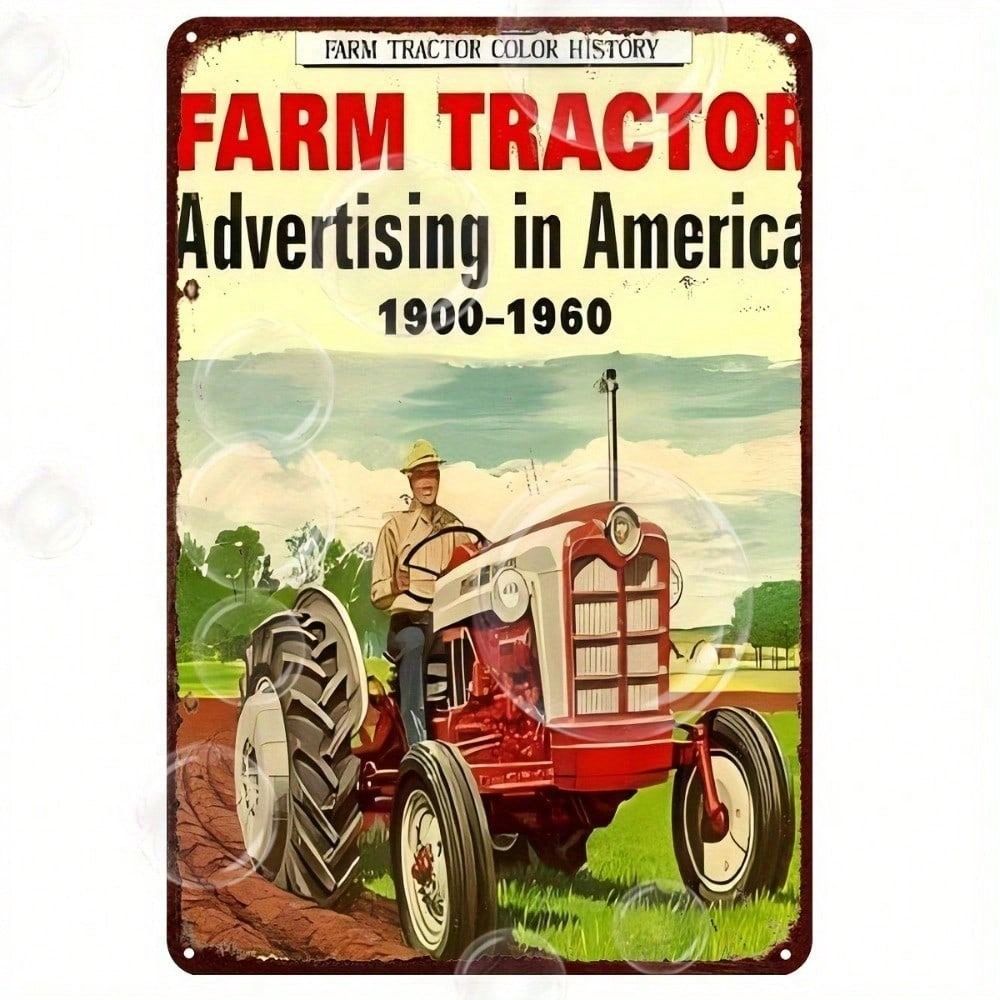 

Metal Poster Tractor Retro Vintage 8x12 Inch Wall Art Decor for Bar Garage Pub