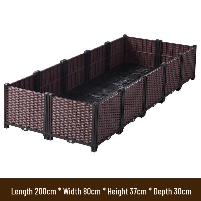 Multi-layer Space-saving Rectangular Planter Box for Indoor/Outdoor Vegetable Gardening