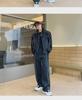 Luxury Men's Casual Sports Suit: Loose Cardigan Jacket & Wide-Leg Pants Set