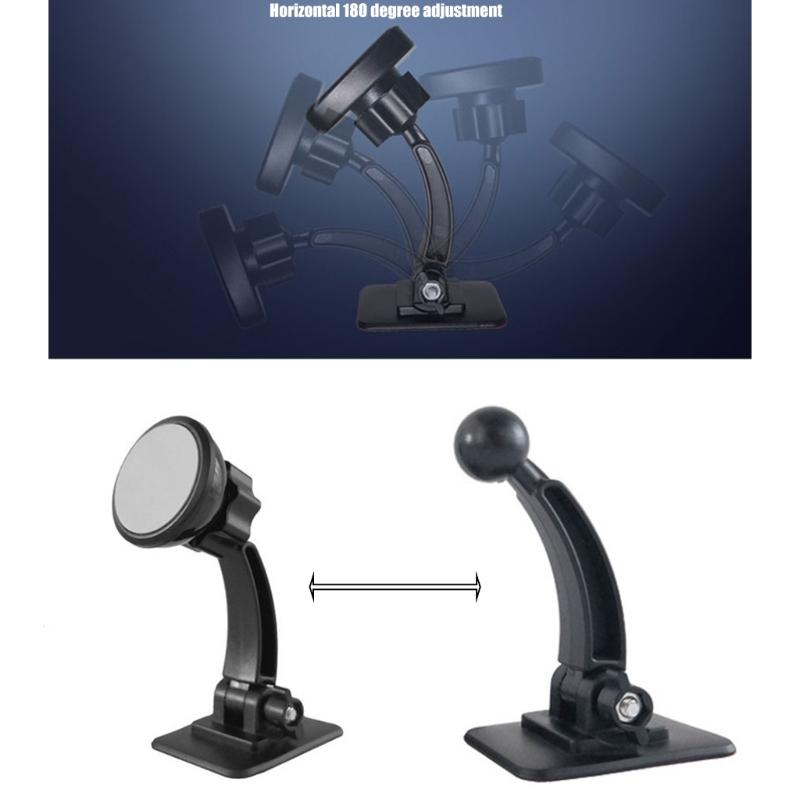 Adjustable 180 Degree Car Phone Holder Phone Stand with Sticky  Adhesive & 17mm Magnetic  Joint for Secure Grip