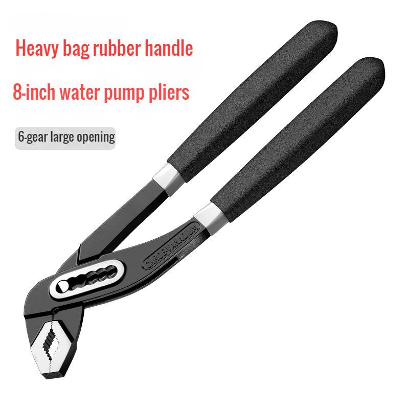 8/10in Water Pump Pipe Wrenches Set Multifunctional Adjustable Opening Water Pipe Clamp Pliers Hand Repair Tool For Plumber