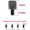 Rearview Mirrors Bolt Clockwise Anti-clock Right Left Melectric Vehicle Thread Pair Black Mirror Adapters M10 10MM M8 8M