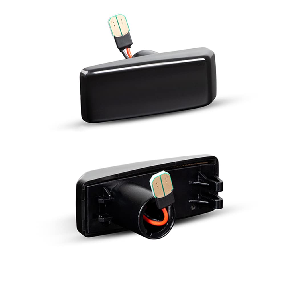 2 Stück Auto LED Kotflügel Seitenmarkierungsleuchte Sequentielle Seitenmarkierung Blinkerlampe Kompatibel