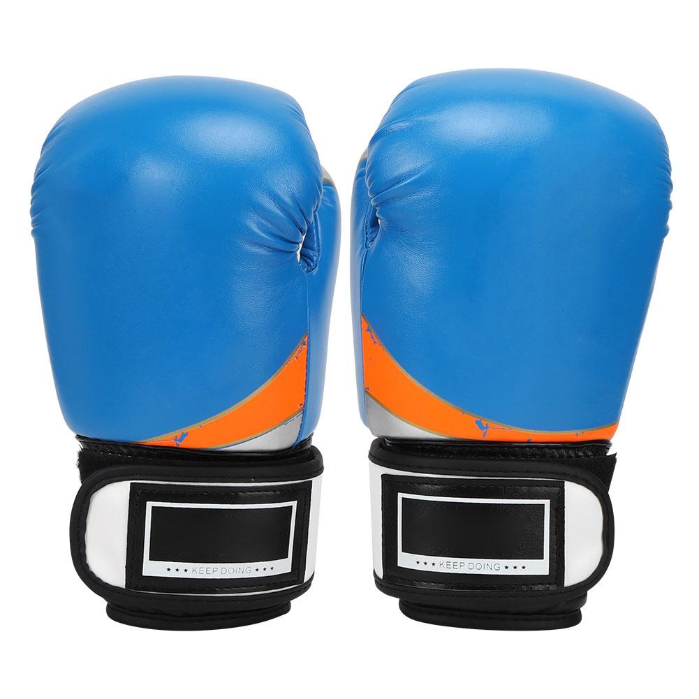 PU Leather Boxing Fighting Sparring Sandbagging Gloves Training Mitts for Children KidBlue