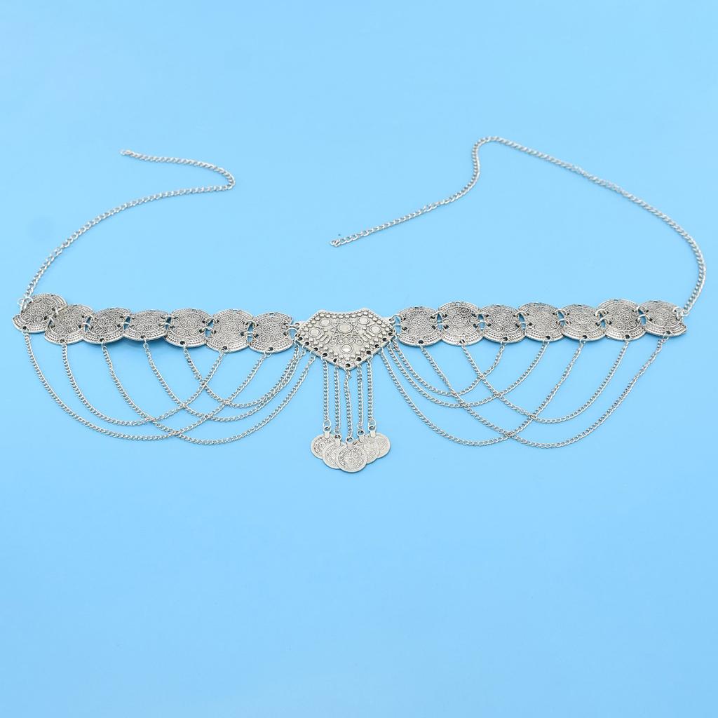 Hollowed Coin Waist Chain Lady Dress Chain Ethnic Waist Jewelry Accessory Aesthetic Chain Belt Party Waist Decoration