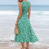 Women's Printed Camisole Sleeveless Comfortable Beach Vacation Dress