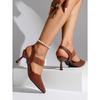 Fashionable New High Heel Sandals Women's Summer New Thin Heels Dress Party Shoes Plus Size Elastic Band Womens Sandals