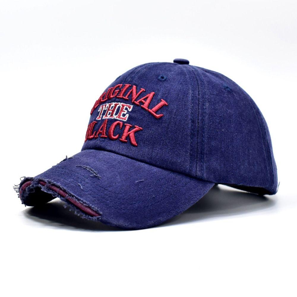 Washed Cotton Embroidery Baseball Cap Sunscreen Hats For Man Women Fashion