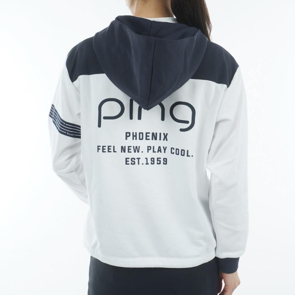 Sweatshirt Hoodie with Brand Golf Underwear LL [Pin Apparel] Women's (Pullover Logo) / / 622-5162104 030_White