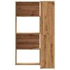 Corner Bookshelf 4 Tier Artisan Oak Finish 85 x 85 x 140 cm Particleboard