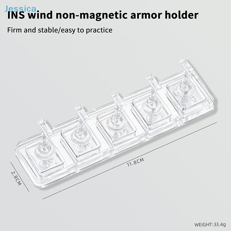 Transparent Acrylic Nail Display Stand Mannequin Holder for Press On Nails Without Magnet Training Base