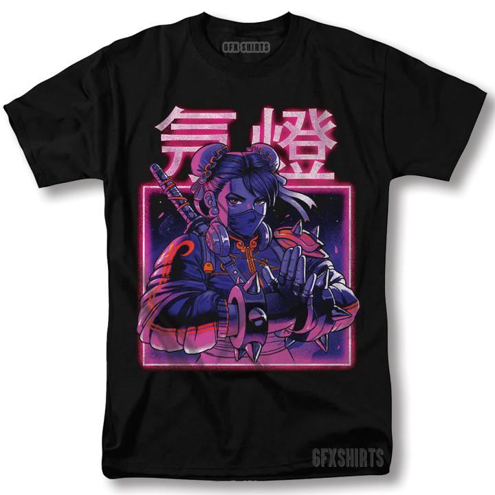 Street Fighter Chun-Li Shirt Girl Gamer Anime Japanese graphic T-Shirt Unisex T-Shirt XXXL