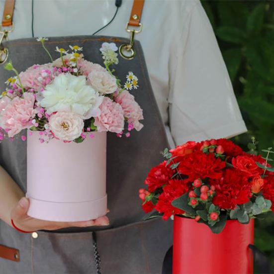 3Pcs Flower Packaging Box Set Round Flower Box Elegant DIY Box for Valentine's Day Wedding Decoration