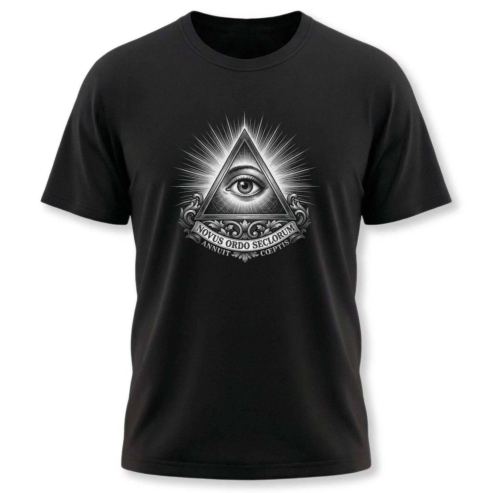 Eye of Providence Pyramid T-Shirt | All Seeing Eye Novus Ordo Seclorum L