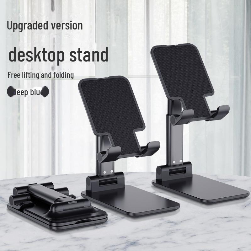 Adjustable Folding Mobile Phone Stand with Clip, Telescopic Desktop Holder, Portable Rotating Ring, Customizable Logo.