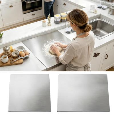 Stainless Steel Kitchen Cutting Board Dishwasher Safe Non-Slip Chopping Metal Cutting Board For Home Restaurant Counter Meal