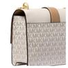 Michael Kors Greenwich Logo Printed Logo Leather Shoulder Crossbody Bag Small Women's Vanilla White