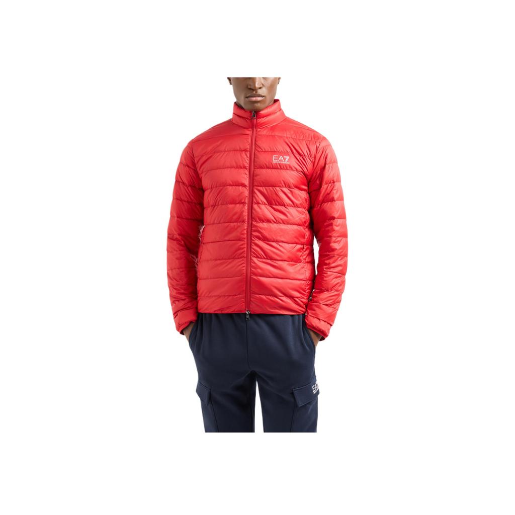 Emporio Armani EA7 Stand Collar Packable Down Jacket Men Jackets Red 8NPB23-PNGPZ-1461