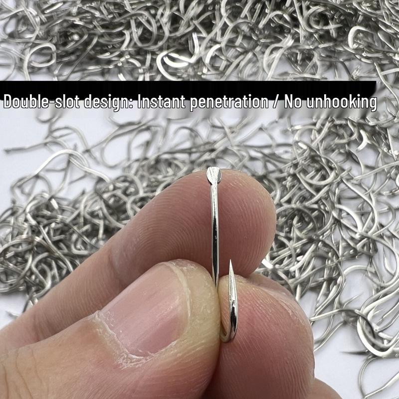 Double Slot Barbless Kanto Black Pit Carp & Crucian Fishing Hook