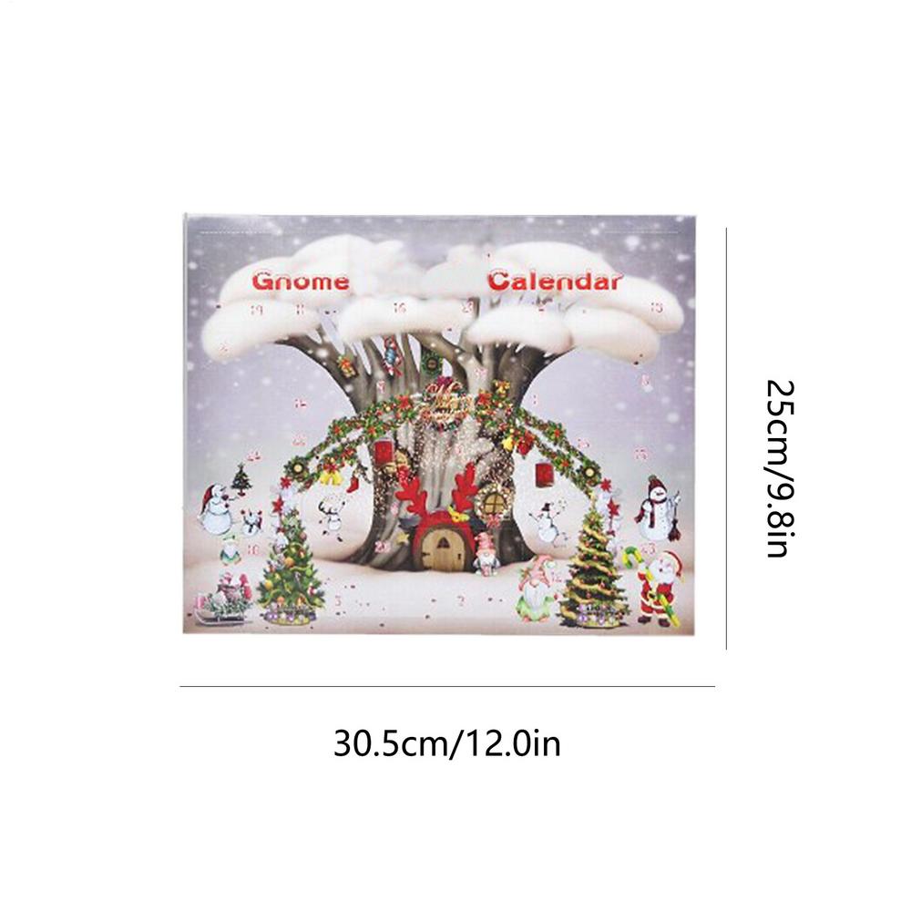 Christmas Advent Calendar 24-day Christmas Countdown Calendar Gnome Dolls Plush Toy 2026 New Year Holidays Kids Party Gifts Box