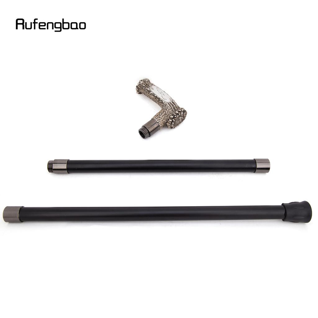 Silver Resin Eagle Tree Root Head Walking Cane Fashion Decorative Steel Stick Gentleman Elegant Cosplay Cane Knob Crosier 94cm