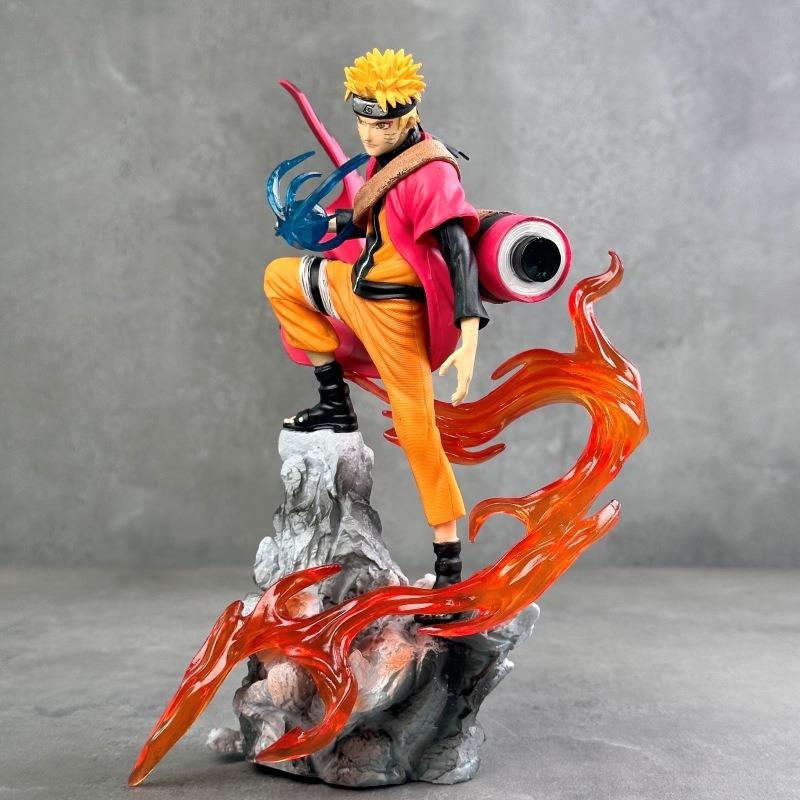 23cm Naruto Anime Figure Uzumaki Naruto Uchiha Sasuke Action Model Pvc Statue Desktop Ornament Collection Toys Gift
