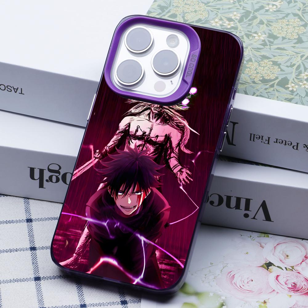 Jujutsu Kaisen Nobara Mobile Phone Case for iPhone 17 16 15 14 13 12 11 Air Pro Max Plus Wavy Edge TPU Colorful Cover Luxury