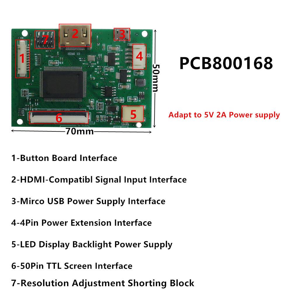 7-inch AT070TN94 LCD display monitor 800*480 HDMI driver control board universal display module compatible Raspberry Pi,Banana Pi,Orange Pi laptop