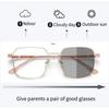 Photochrome Anti-Strahlungsbrille für Damen Herren Sonnenbrille Brille Eckige Fassung Schatten Computer Anti Blaulicht Brille