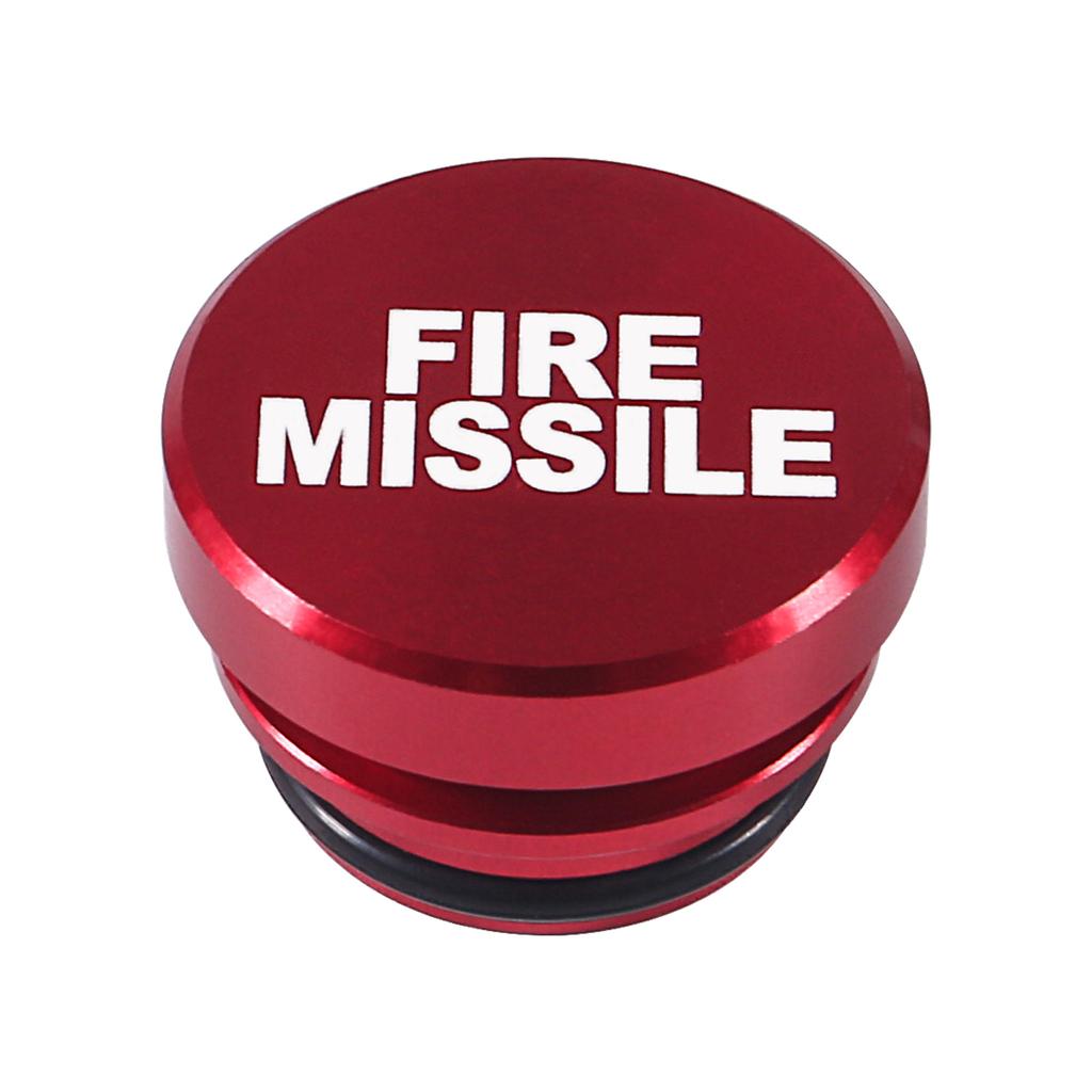 Universal Fire Missile Eject Button Car Cigarette Lighter Cover Universal Aluminum Red Ignition Cap 12V Socket for Most Cars