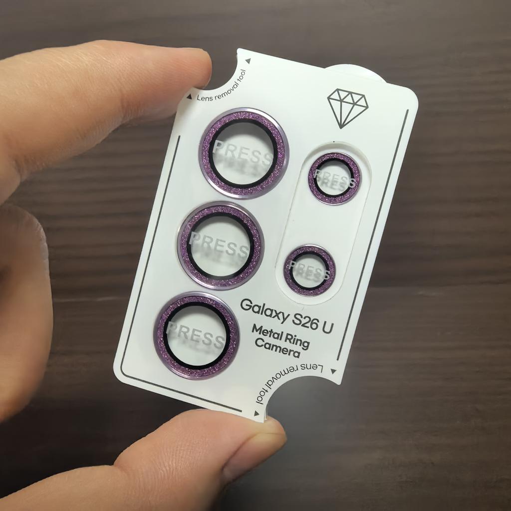 Barevná Bling Ochrana Zadní Kamery pro Samsung Galaxy S26 Ultra/Pro/Edge S25/S24/S23 Ultra Plus Čočka Tvrzené Sklo Fólie Celoplošné Krytí