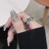 Fashionable Punk Pentagram Geometric Star Adjustable Ring Neutral Retro Irregular Creative Daily Jewelry Gift