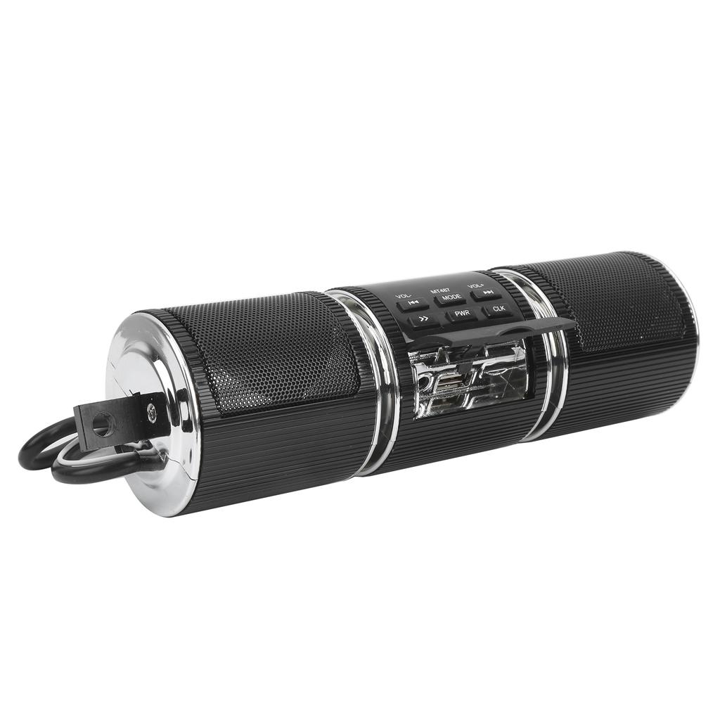 Motorcycle Stereo Speaker Bluetooth MP3 Audio Handlebar Player Waterproof High Sound QualityBlack